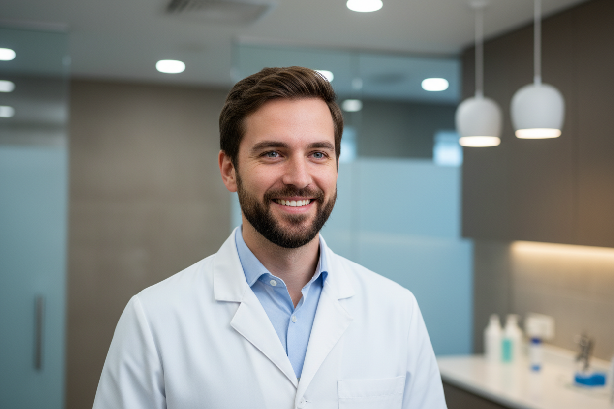 medico varon que salga de busto hacia arriba especializado en medicina estetica