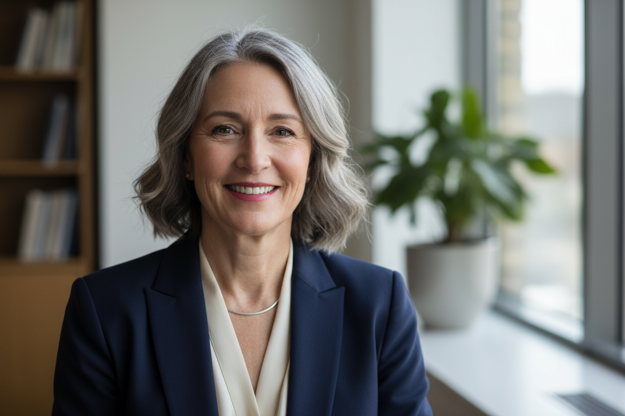 que se vea un poco mas natural la foto es demasiado digital, quiero una mujer mayor verdadera